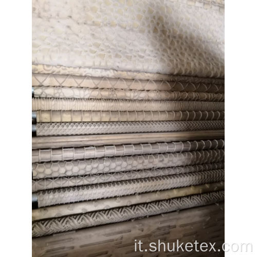 Tessuto lavorato a maglia in flanella jacquard lucido collegamento jacquard